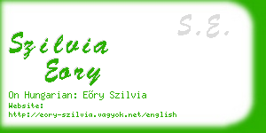 szilvia eory business card